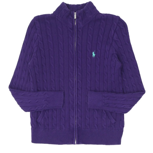 Ralph Lauren Sport Cable Knit Full Zip Cardigan - Picture 11 of 11